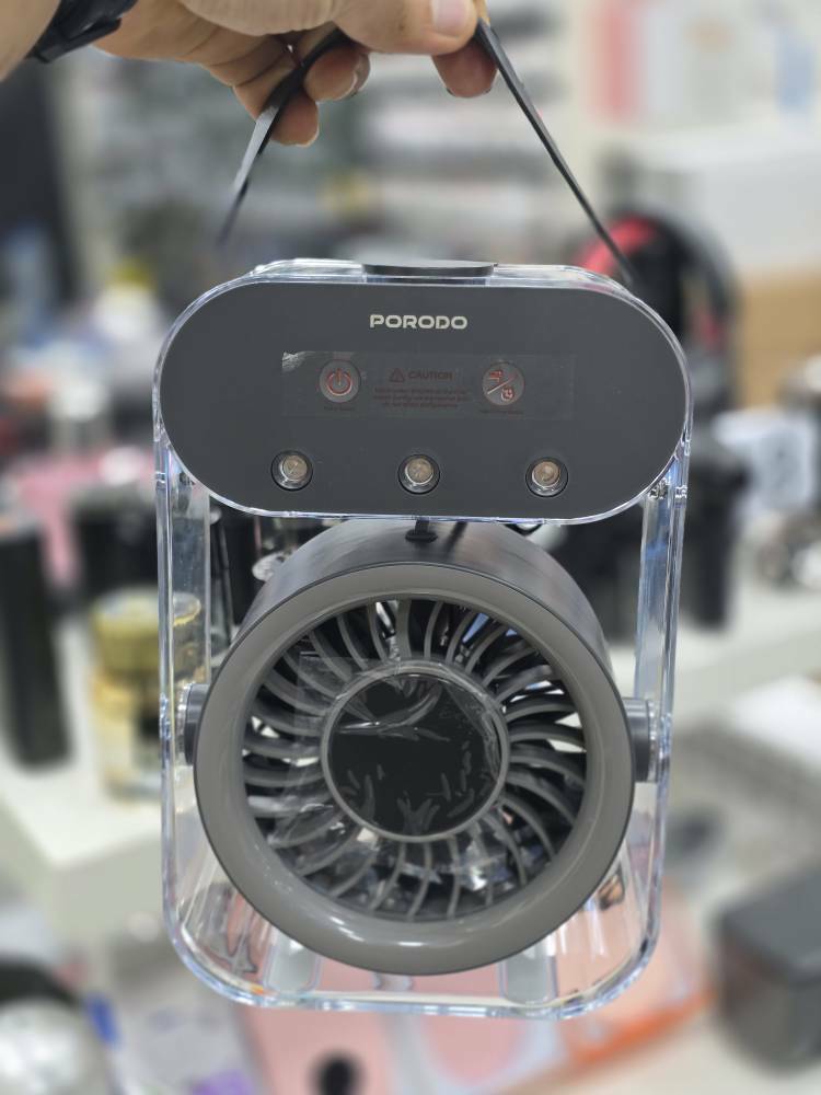 پنکه شارژی و رطوبت‌ساز (مست فن - Mist Fan) قابل حمل از برند Porodo Lifestyle مدل PDLFSTZH26