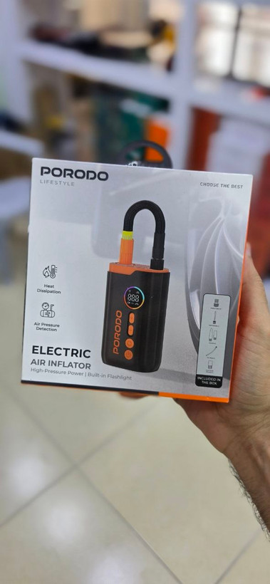 پمپ باد شارژی پرودو Porodo Electric Air Inflator PDLFST181BK