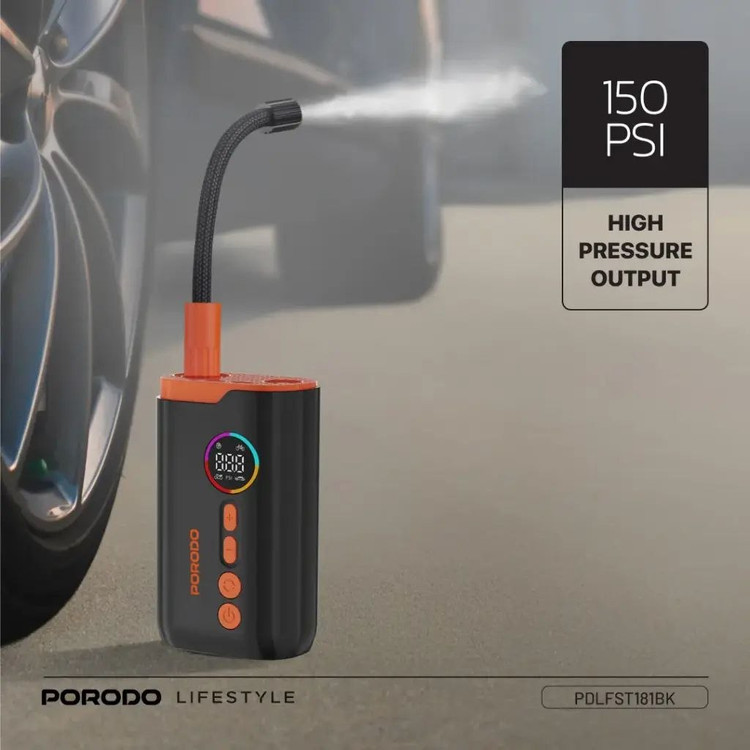 پمپ باد شارژی پرودو Porodo Electric Air Inflator PDLFST181BK