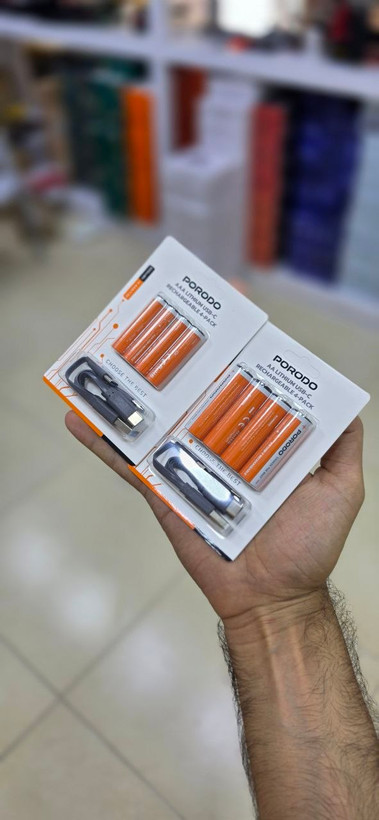 باطری قلمی و نیم قلمی لیتیومی قابل شارژ پرودو مدل PDAAA8RB