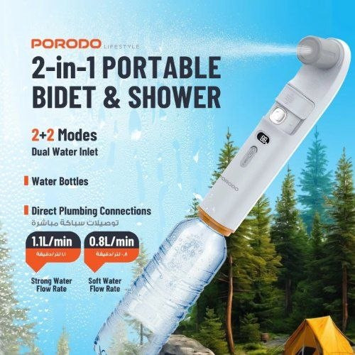 دوش شارژی پرودو مدل PDLFSTPB55WH بیده و دوش پرتابل