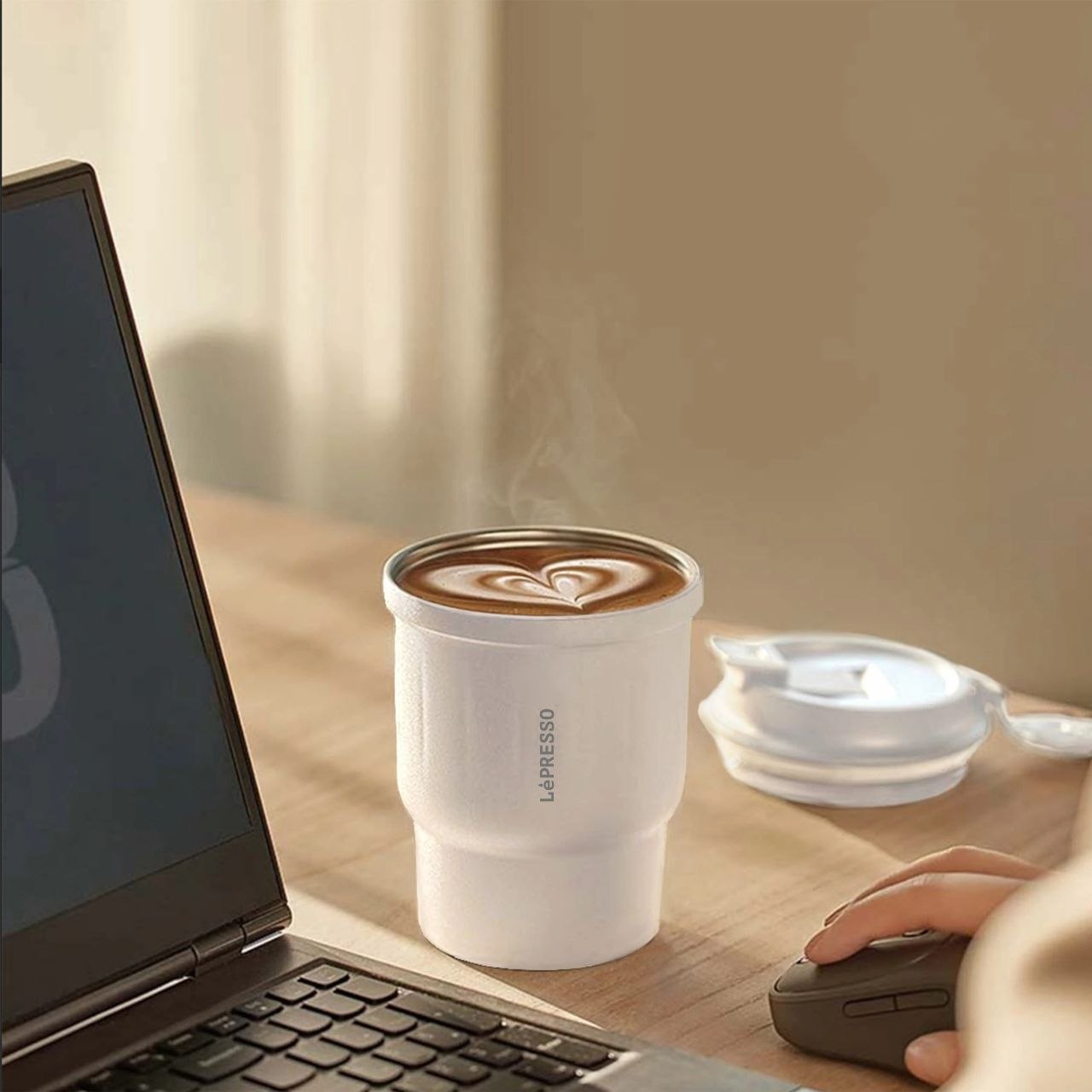 تراول ماگ دوجداره LePRESSO مدل Thermo Brew Insulated Tumbler (LPCM450)