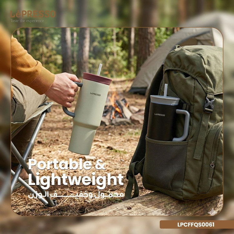 ماگ دوجداره و عایق دار برند lepresso 1200ml