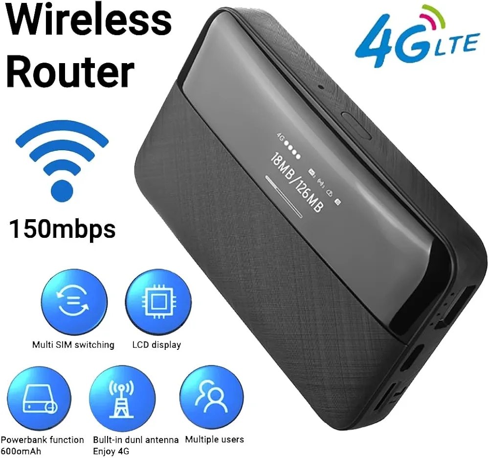 مودم جیبی اورجینال 4G LTE WiFi با باتری 6000 میلی‌آمپر و قابلیت پاوربانک