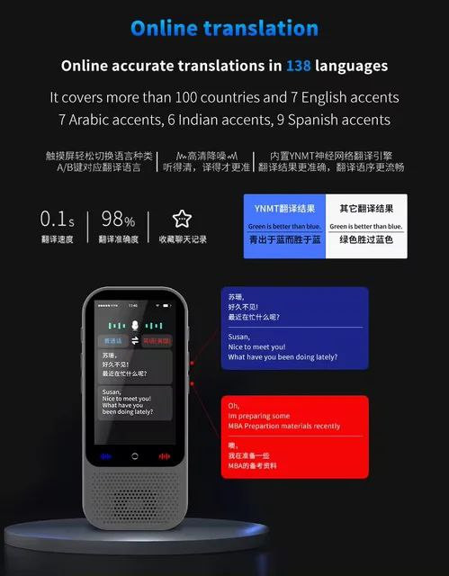 دستگاه مترجم صوتی هوشمند دوربین دار s80 pro