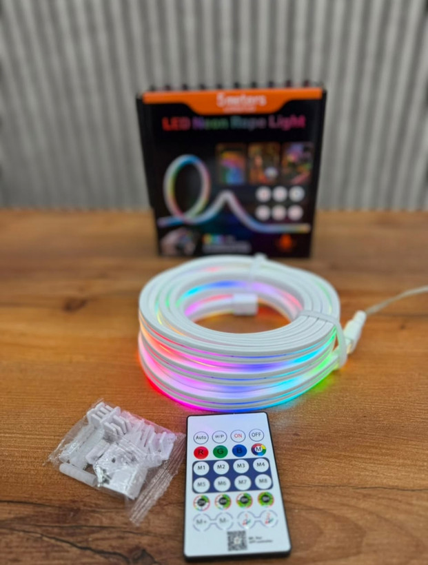 ریسه نئون فلکسی RGB-IC برنامهپذیر 5 متری رونده و حساس به صدا